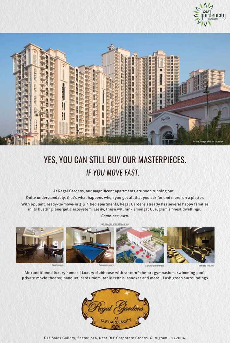 Reside in an energetic ecosystem at DLF Regal Gardens in Gurgaon Update